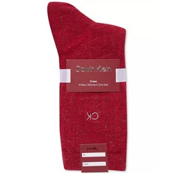 Calvin Klein Women's 4-Pk. Sparkle Holiday Dress Crew Socks
