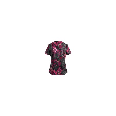 UA Artsy Hearts Black Scrub Top