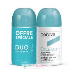 Noreva Deoliane Déodorant Roll-On Dermo-Actif 24h - LOT de 2x50mlLot  × 2