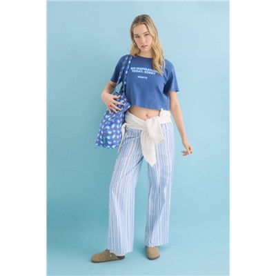 Pijama 100% algodón rayas azul