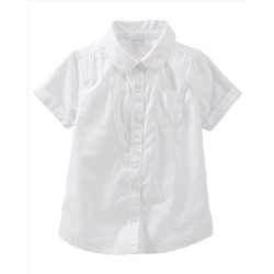Button-Front Poplin Top
