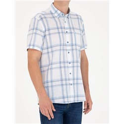 Mavi Regular Fit Kısa Kollu Gömlek