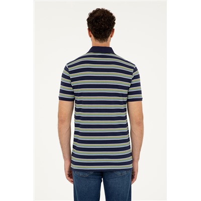 Erkek Regular Fit Polo Yaka Lacivert Tişört