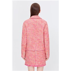 Chaqueta de lana Rosa y turquesa