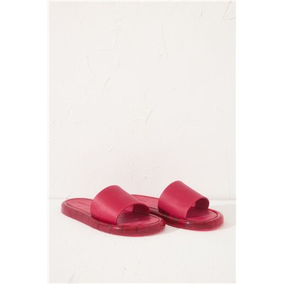 Sandalias tipo pala rojo