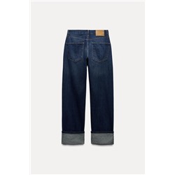 ZW COLLECTION RELAXED FIT MID-RISE FOLD-UP JEANS