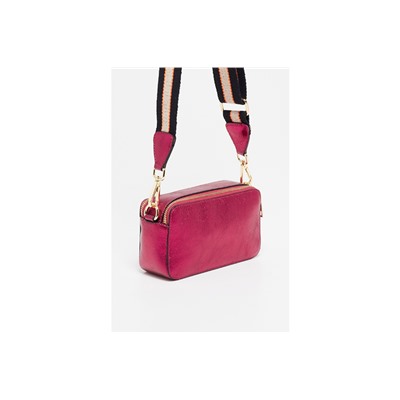 Bandolera de piel Mini Luna Beige y rosa