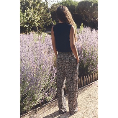 PRINTED PALAZZO TROUSERS