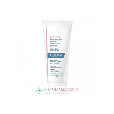 Ducray Ictyane Crème Emolliente Nutritive Visage & Corps 200ml