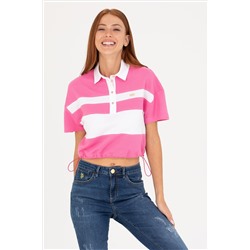 Kadın Pembe Polo Yaka Tişört