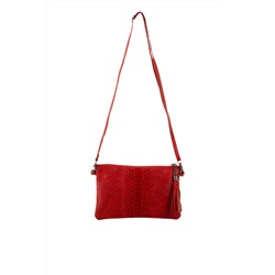 Bandolera de piel Rojo y plateado - Firenze Artegiani