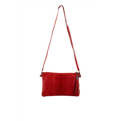 Bandolera de piel Rojo y plateado - Firenze Artegiani