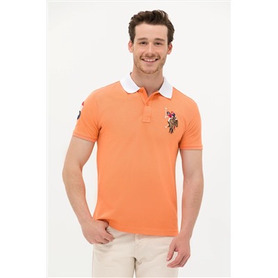 Erkek Turuncu Basic Polo Yaka Tişört
