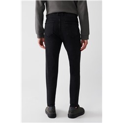 Antrasit Eskitme Yıkamalı Esnek Ekstra Slim Fit Dar Kesim Jean Pantolon