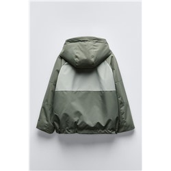 COLOUR BLOCK WATER-REPELLENT RAINCOAT