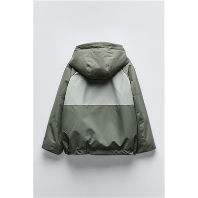 COLOUR BLOCK WATER-REPELLENT RAINCOAT