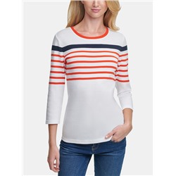 TOMMY HILFIGER ESSENTIAL LONG-SLEEVE STRIPE TOP