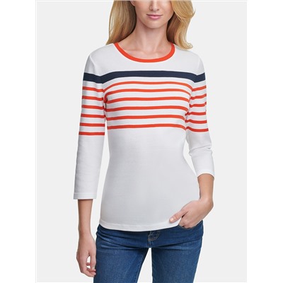 TOMMY HILFIGER ESSENTIAL LONG-SLEEVE STRIPE TOP