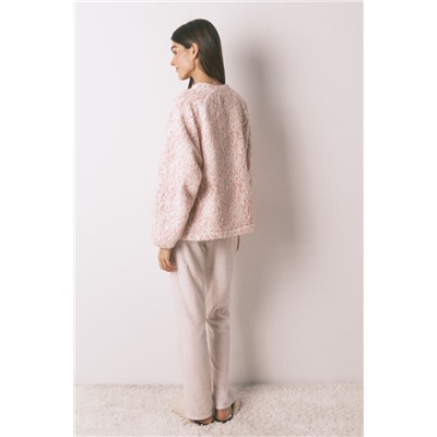 Pijama largo borreguito rosa