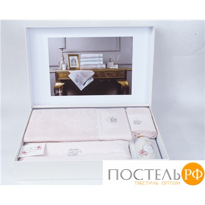 T1219T10078108 Набор полотенец Tivolyo Home JULIET розовый 3 предмета