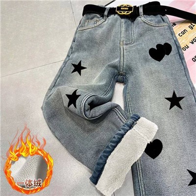 Утепленные джинсы для девочек