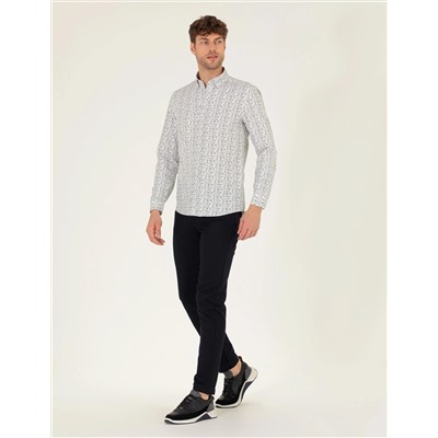 Siyah Slim Fit Kanvas Pantolon