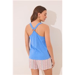 Camiseta tirantes 100% algodón azul