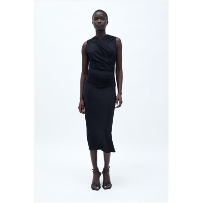 VESTIDO MIDI DRAPEADO