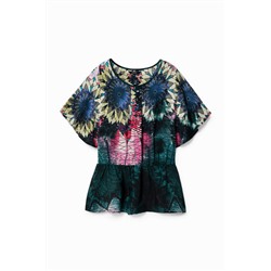 Blusa fruncido cintura