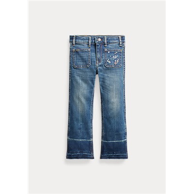 Girls 2-6x Floral-Patch Jenn Flare Jean