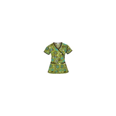 UA Butterfly Breeze Go Green Mock Wrap Scrub Top