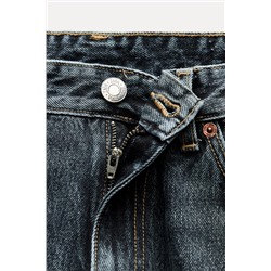 RELAXED FIT FOLD-UP LOW-RISE JEANS
