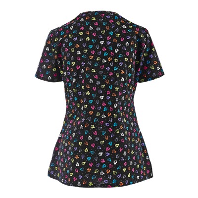 Dickies EDS Scrubs Hello Little Lady Print Top