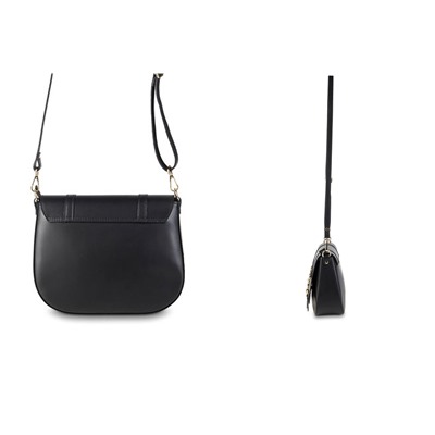 Bandolera de piel Tex Negro