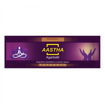 PATANJALI Aastha Agarbatti Tathastu Благовоние Татасту 20г
