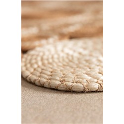 Alsace Yuvarlak Eklemeli Kilim - Naturel/Krem - 120 cm