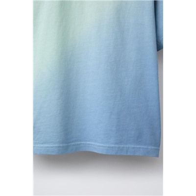 TIE-DYE T-SHIRT WITH EMBROIDERED SLOGAN