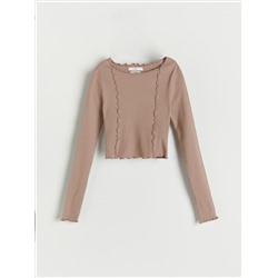 Bluse mit gesprenkelter Textur