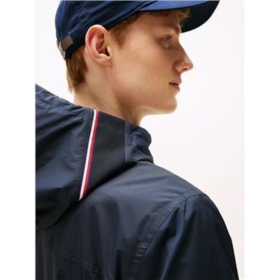 Water-Repellent Hooded Windbreaker