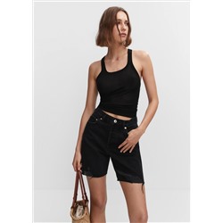 Bermudas vaqueras rotos decorativos