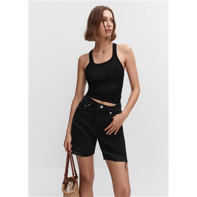 Bermudas vaqueras rotos decorativos