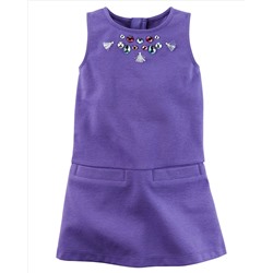 Embellished Ponte Shift Dress