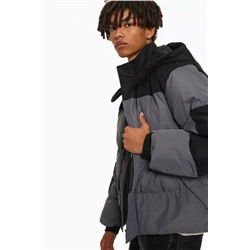 Colour block quilted jacket