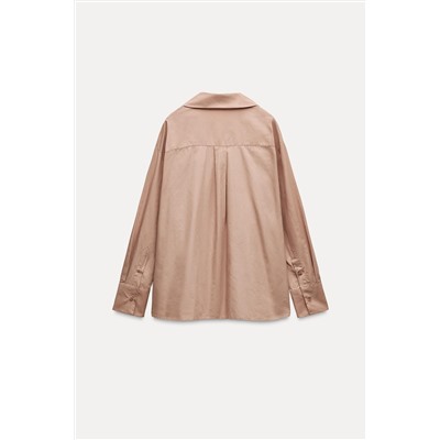 ZW COLLECTION POPLIN SHIRT WITH POCKET