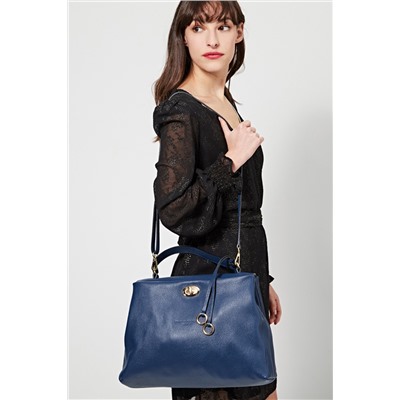 Bolso de piel Dana Azul marino