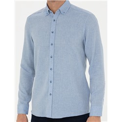 Mavi Slim Fit Uzun Kollu Gömlek