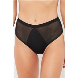 2 bragas altas - Rosa viejo y negro