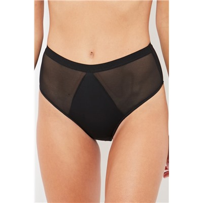 2 bragas altas - Rosa viejo y negro