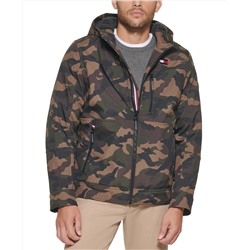 Tommy Hilfiger Men's Sherpa-Lined Softshell Hooded Jacket