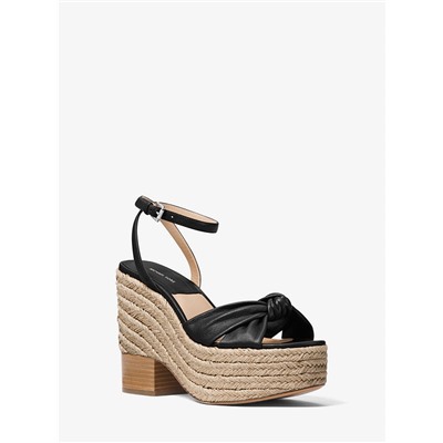 MICHAEL KORS COLLECTION Silvana Leather Platform Sandal